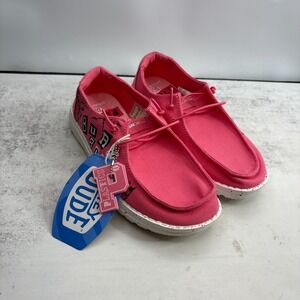 Heydude Mean Girls Wendy Burn Book Shoes W5 Pink Canvas Slip On Pop Culture NWOB